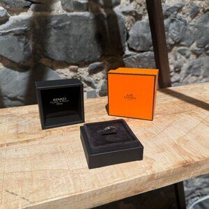 Hermès Ever Herakles White Gold Band Ring